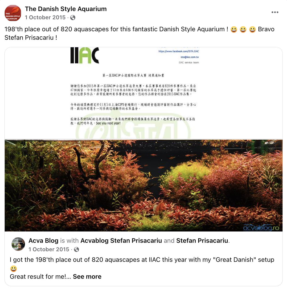 Danish Style Aquarium by a fan in Romania